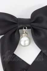 画像3: LOTUS ribbon / ツインテールリボンバレッタ  黒×白 T-26-08-05-045-LO-ZA-TE-ZT (3)