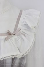 画像3: Ank Rouge / ハイネックスクエアリボンチェックコンビネゾン  白ＸピンクブラウンＸチェック T-26-08-05-005-CA-OP-SA-ZT (3)