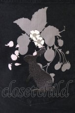 画像3: PINK HOUSE / 後ろポケット苺pt&ウサギ刺繍パンツ M ブラック T-26-08-05-008-LO-PA-SA-ZT (3)