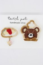 画像1: LOLITAその他 / くま×オムライス ワッペンピアス   T-26-08-05-023-LO-AC-TE-ZT (1)