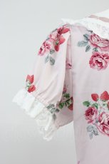 画像3: Ank Rouge / ストロベリーローズプリント半袖ワンピース  ピンクＸ白 T-26-08-06-006-CA-OP-SA-ZT (3)