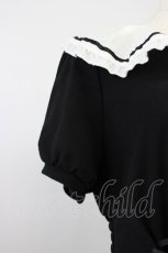 画像5: axes femme POETIQUE / レースアップデザインワンピース  黒Ｘ白 T-26-08-06-001-AX-OP-SA-ZT (5)