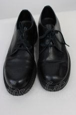 画像2: COMME des GARCONS / 3つ編み上げリボンシューズ 25CM 黒 T-26-08-10-003-LO-SH-SA-ZT (2)