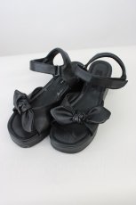 画像1: INGEBORG / リボンサンダル 約25CM 黒 T-26-08-10-004-LO-SH-SA-ZT (1)
