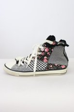 画像2: PINK HOUSE / パッチワークハイカットスニーカー 4(L) 黒Ｘ白 T-26-08-10-007-LO-SH-SA-ZT (2)
