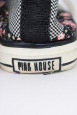 画像8: PINK HOUSE / パッチワークハイカットスニーカー 4(L) 黒Ｘ白 T-26-08-10-007-LO-SH-SA-ZT (8)