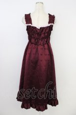 画像2: Cherirulu Chocola / TT*MINリボンジャンパースカート S ワイン T-26-08-12-023-LO-OP-TE-ZT (2)