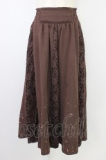 画像1: axes femme / レース切り替えスカート  ブラウン T-26-08-12-036-AX-SK-SA-ZT (1)