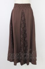 画像2: axes femme / レース切り替えスカート  ブラウン T-26-08-12-036-AX-SK-SA-ZT (2)