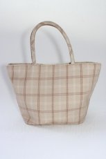 画像2: Amavel / BAG チュールチェックトートバッグ  アイボリーチェック T-26-08-12-041-CA-BG-HD-ZT (2)