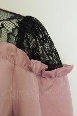 画像3: Ank Rouge / レース切り替えハイネックブラウス  ピンクＸ黒 T-26-08-12-005-CA-BL-SA-ZT (3)