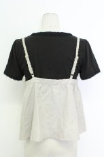 画像2: axes femme / 半袖&キャミトップスセット  黒Ｘベージュ T-26-08-12-008-AX-TO-SA-ZT (2)