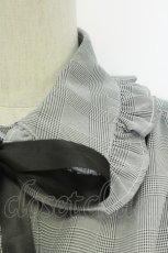 画像3: Ank Rouge / グレンチェック長袖ブラウス  黒Ｘ白チェック T-26-08-12-009-CA-BL-SA-ZT (3)
