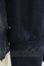 画像4: axes femme / フラワーレース重ねカットソー  ネイビーＸ白 T-26-08-12-010-AX-TO-SA-ZT (4)