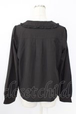 画像2: axes femme POETIQUE / キャットシルエット刺繍ブラウス M 黒 T-26-08-12-012-AX-BL-TE-ZT (2)