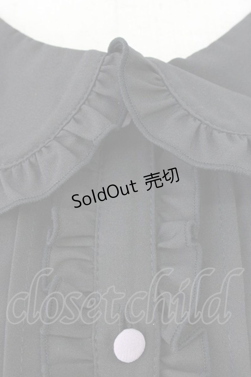 画像4: axes femme POETIQUE / キャットシルエット刺繍ブラウス M 黒 T-26-08-12-012-AX-BL-TE-ZH (4)