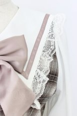 画像3: Ank Rouge / チェック柄セーラーコンビネゾン  ブラウン T-26-08-12-021-CA-OP-TE-ZT (3)