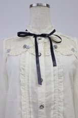 画像4: axes femme POETIQUE / 巻き薔薇デザインフリルブラウス M アイボリー T-26-08-14-027-AX-BL-TE-ZT (4)