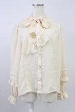 画像1: axes femme kawaii / クラシックローズ刺繍ブラウス  ベージュ T-26-08-14-034-AX-BL-SA-ZT (1)