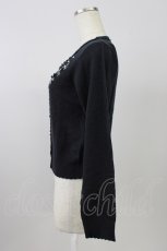 画像3: axes femme / 花刺繍×パールカーディガン M 黒 T-26-08-14-004-AX-TO-TE-ZT (3)