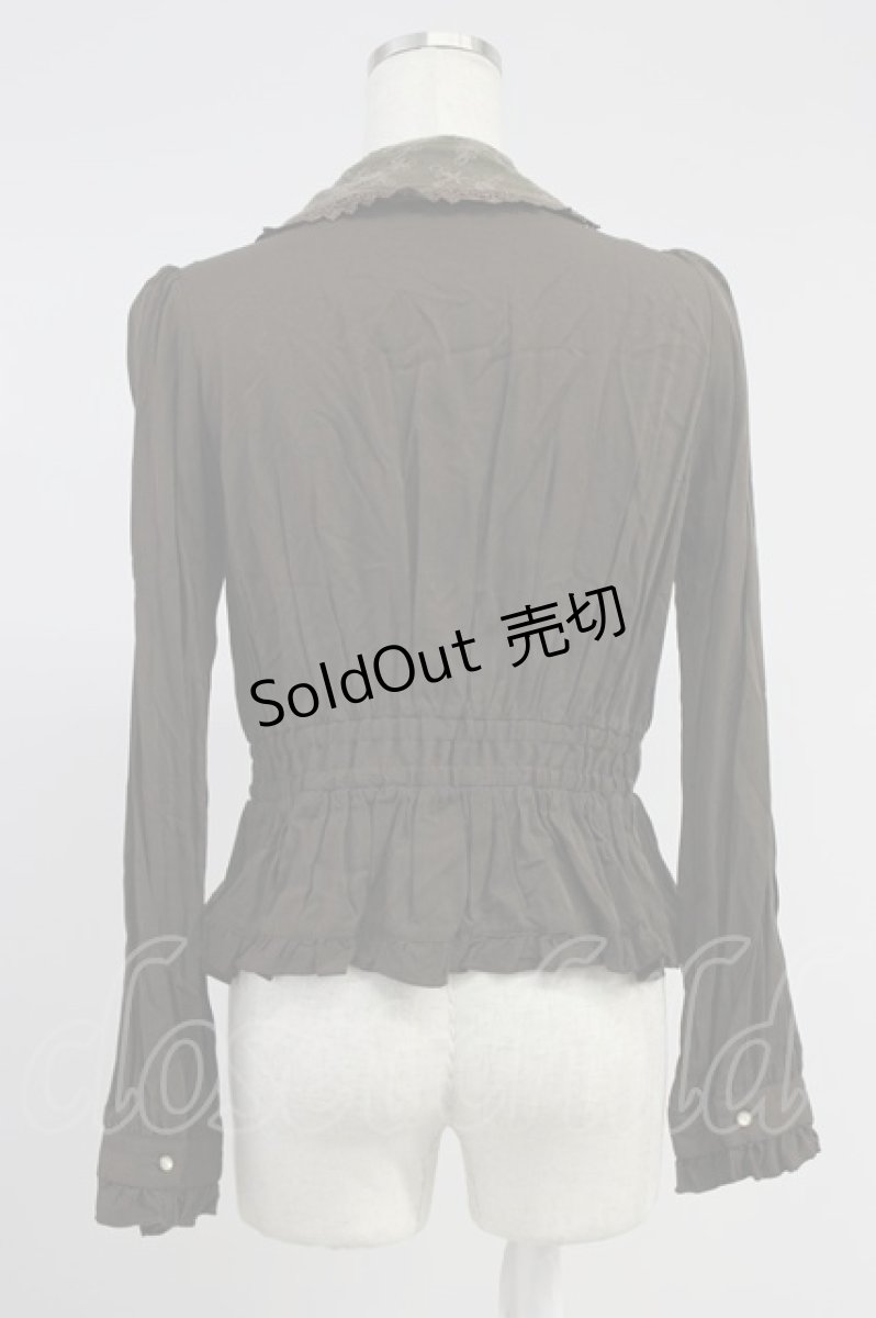 画像2: axes femme POETIQUE / セーラー襟ペプラムプラウス M ブラウン T-26-08-14-042-AX-TO-TE-ZT (2)