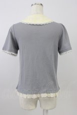 画像2: axes femme / リボンタイ半袖プルオーバー M グレー T-26-08-14-001-AX-TO-TE-ZT (2)