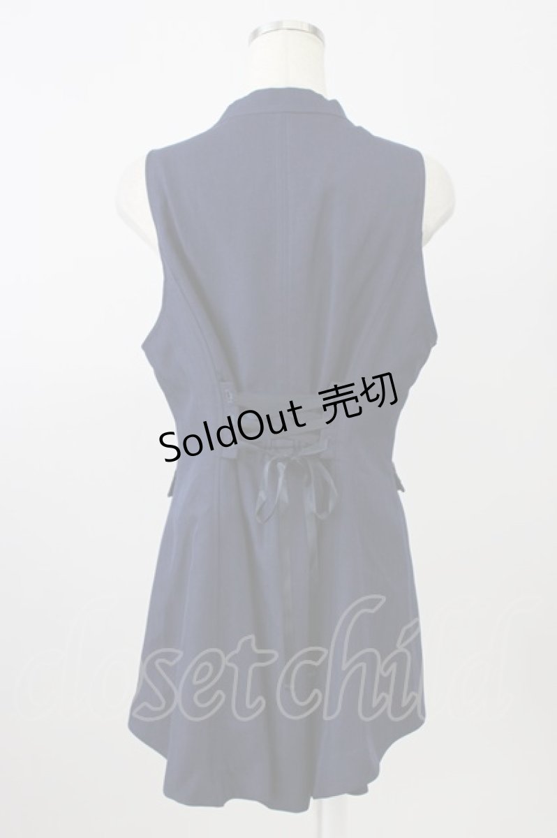 画像2: axes femme POETIQUE / ビスチェ風クラシックベスト M ネイビー T-26-08-14-006-AX-TO-TE-ZT (2)