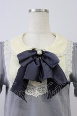 画像4: axes femme / リボンタイ半袖プルオーバー M グレー T-26-08-14-001-AX-TO-TE-ZT (4)
