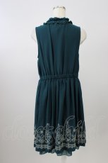 画像2: axes femme / 裾刺繍ブロッキングOP M グリーン T-26-08-14-011-AX-OP-TE-ZT (2)