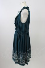 画像3: axes femme / 裾刺繍ブロッキングOP M グリーン T-26-08-14-011-AX-OP-TE-ZT (3)