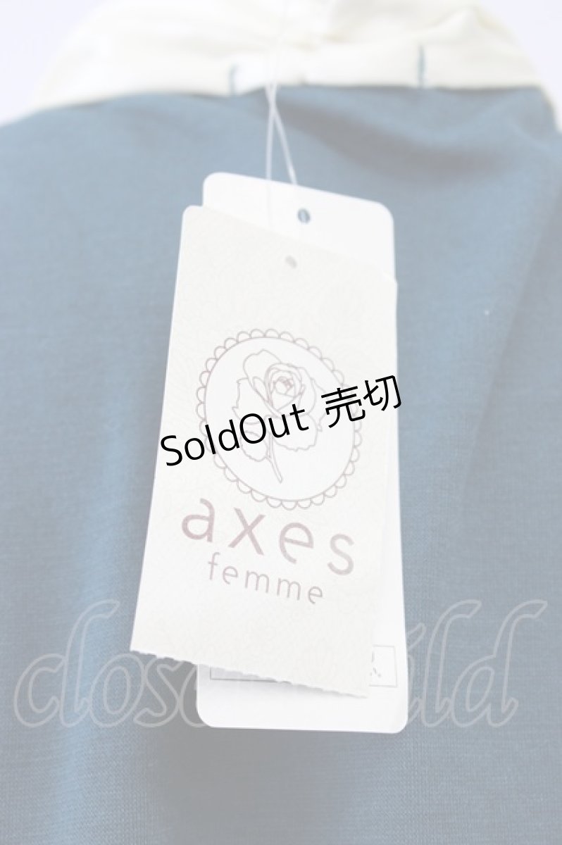 画像4: axes femme / ボータイイレヘムチュニック M グリーン T-26-08-14-012-AX-TO-TE-ZT (4)