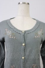 画像4: axes femme / ローズ刺繍カットカーディガン M グリーン T-26-08-14-016-AX-TO-TE-ZT (4)