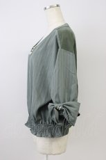 画像3: axes femme / パールストライプトップス  グリーンＸ白 T-26-08-14-017-AX-TO-SA-ZT (3)