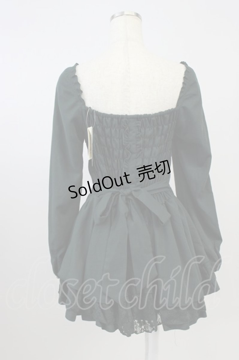 画像2: axes femme / ペプラムビスチェブラウス M グリーン T-26-08-14-019-AX-TO-TE-ZT534 (2)