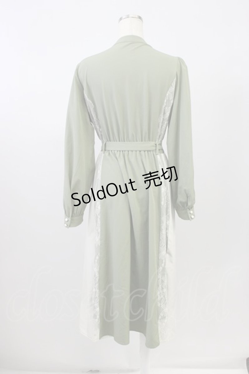 画像2: axes femme / レース切り替えワンピース M グリーン T-26-08-14-022-AX-OP-TE-ZT534 (2)