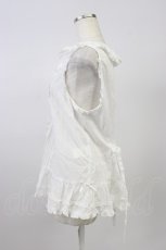 画像3: PINK HOUSE / リボン使いローンフリルベスト  白 T-26-08-14-023-LO-TO-SA-ZT (3)
