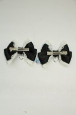 画像2: LOTUS ribbon / Lリボンモチーフクリップセット  黒Ｘ青 T-26-08-15-059-LO-AC-SA-ZT (2)