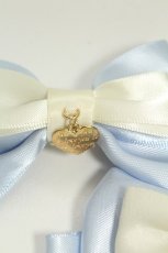 画像2: LOTUS ribbon / ハートチャーム付きリボンクリップセット  サックス T-26-08-15-061-LO-AC-SA-ZT (2)