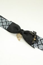 画像3: LOTUS ribbon / ハートチャームリボンポニーテールクリップ  黒 T-26-08-15-083-LO-AC-SA-ZT (3)