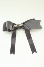 画像4: LOTUS ribbon / Lモチーフ付きリボンポニーテールクリップ  グレー T-26-08-15-085-LO-AC-SA-ZT (4)