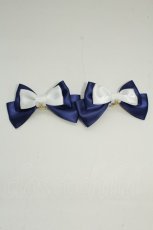 画像1: LOTUS ribbon / スターチャームリボンクリップセット  ネイビーＸ白 T-26-08-15-049-LO-AC-SA-ZT (1)