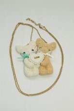 画像1: LOLITAその他(お買取対象外) / ねこハートモチーフネックレス  白Ｘベージュ T-26-08-15-055-LO-AC-SA-ZT (1)