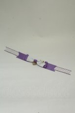 画像2: LOTUS ribbon / ハートチャームリボンポニーテールクリップ  白Ｘパープル T-26-08-15-057-LO-AC-SA-ZT (2)