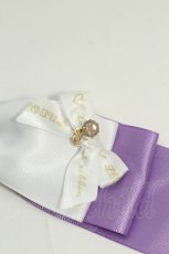 画像4: LOTUS ribbon / ハートチャームリボンポニーテールクリップ  白Ｘパープル T-26-08-15-057-LO-AC-SA-ZT (4)