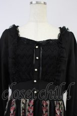 画像4: axes femme / パッチワーク切替ワンピース M 黒 T-26-08-16-048-AX-OP-TE-ZT (4)