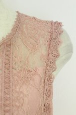 画像3: axes femme / レース重ねドレス  淡ピンク T-26-08-19-022-AX-OP-SA-ZT (3)