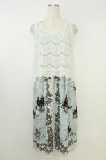 画像1: axes femme / レースドッキングワンピース  白Ｘサックス T-26-08-19-025-AX-OP-SA-ZT (1)
