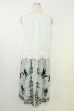 画像2: axes femme / レースドッキングワンピース  白Ｘサックス T-26-08-19-025-AX-OP-SA-ZT (2)