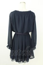 画像2: axes femme / お花立体モチーフ&刺繍入ワンピース M 黒 T-26-08-19-035-AX-OP-SA-ZT328 (2)