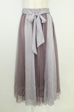 画像1: axes femme / ストライプサテンチュールスカート  ラベンダー T-26-08-19-042-AX-SK-SA-ZT (1)